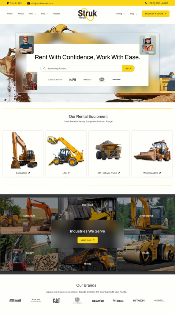 Classic website design template featuring a clean, timeless layout ideal for industrial, manufacturing, and logistics businesses.
